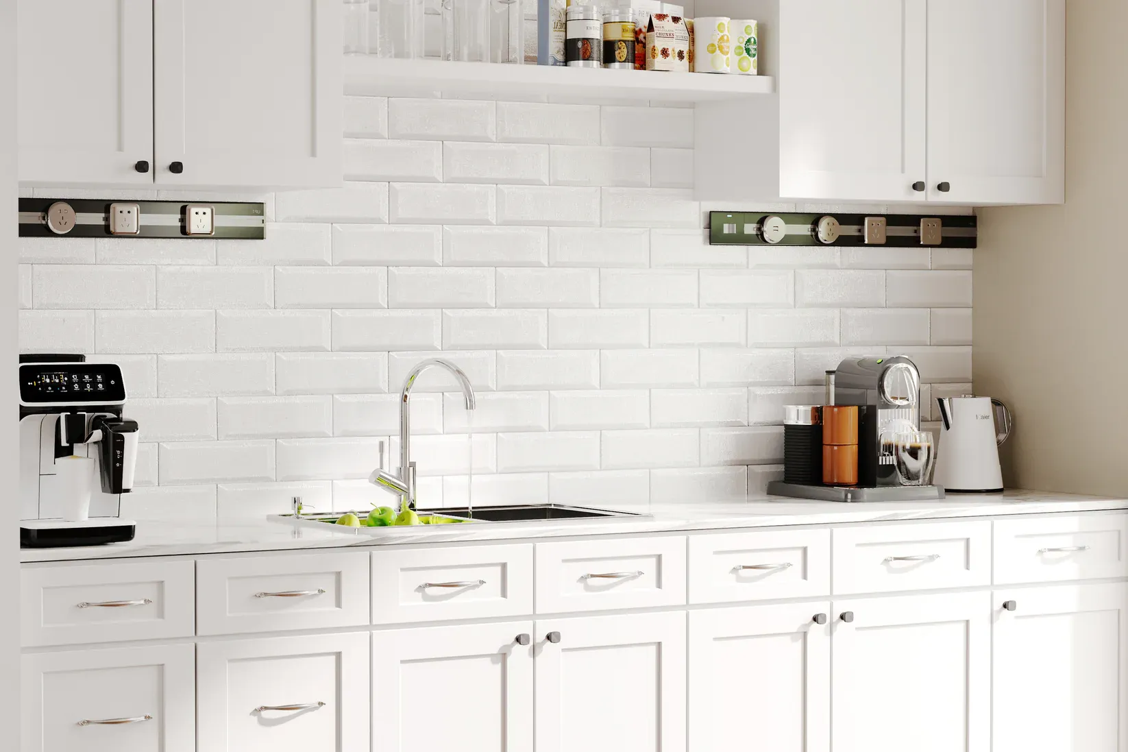 Alpine White Shaker Cabinets 2