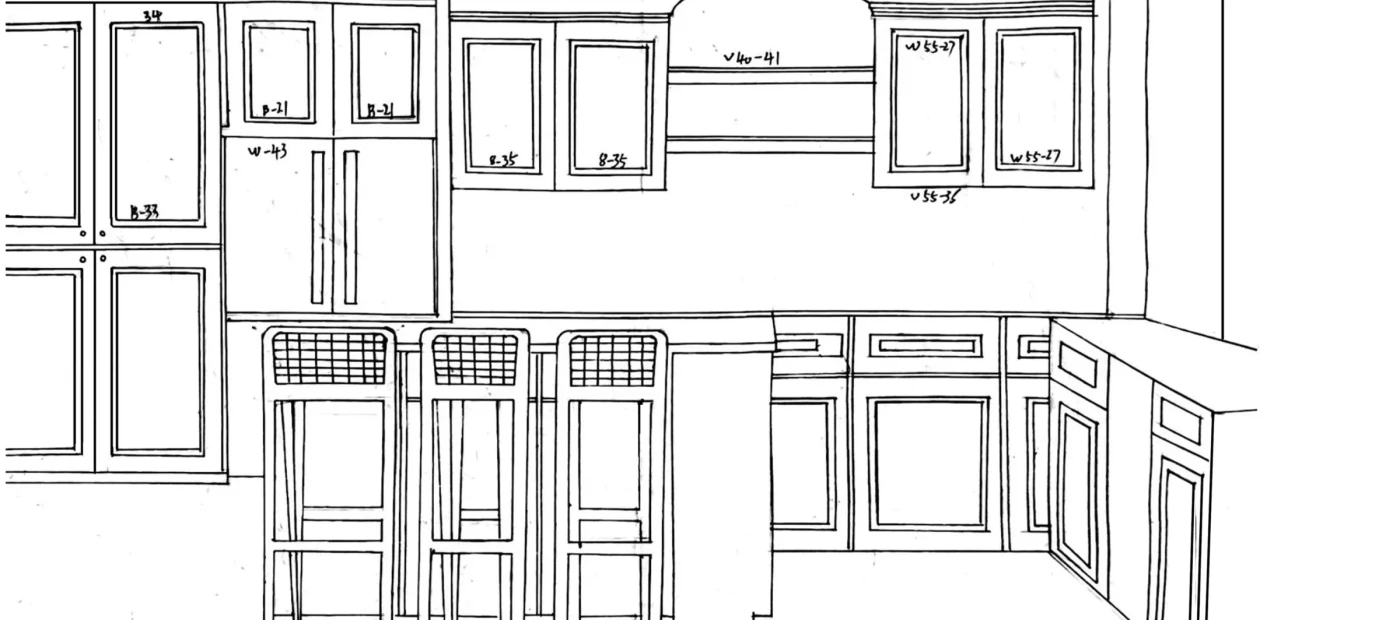 Modern kitchen with custom cabinetry
