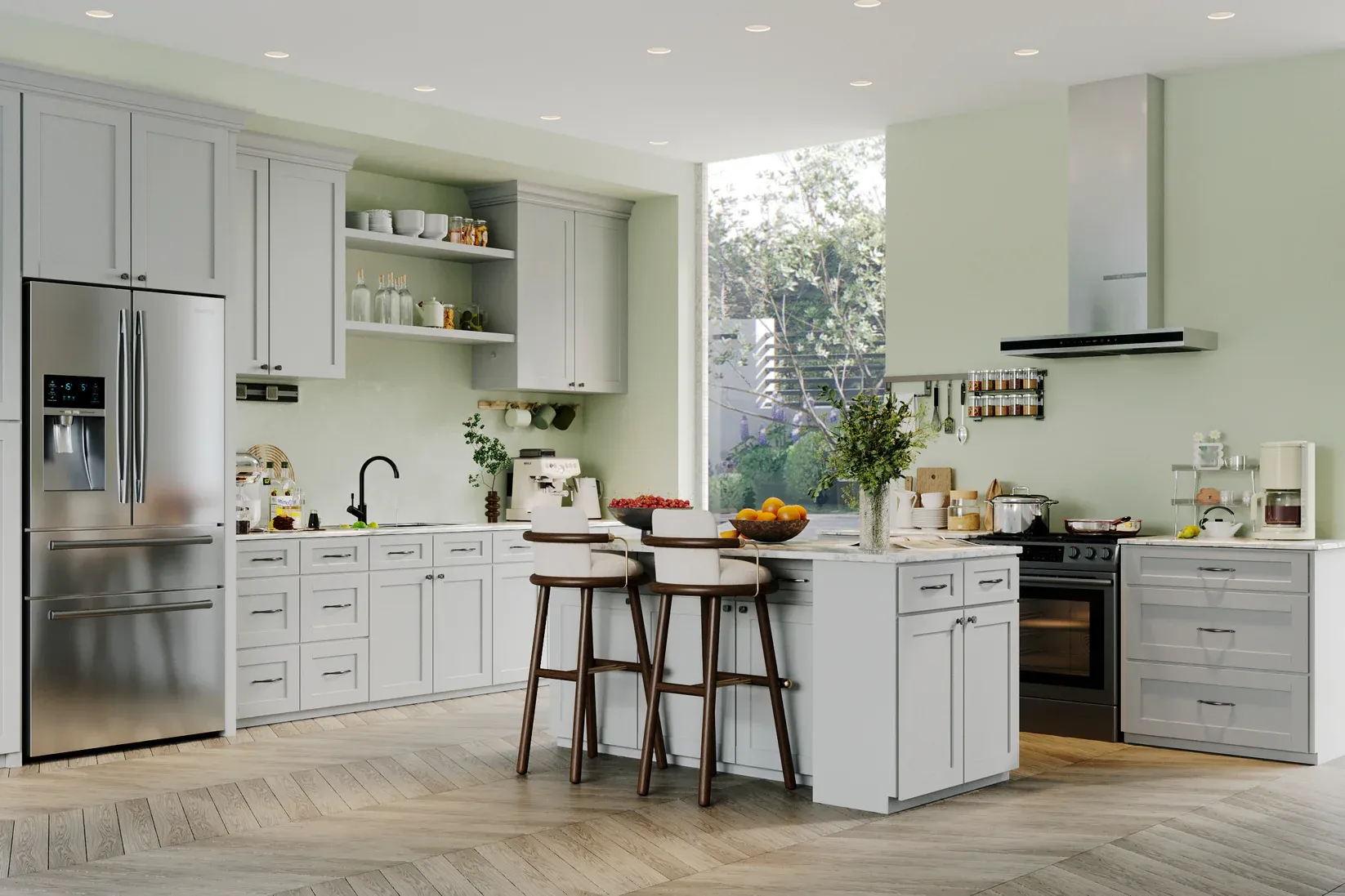 Pearl Gray Shaker Cabinets 3