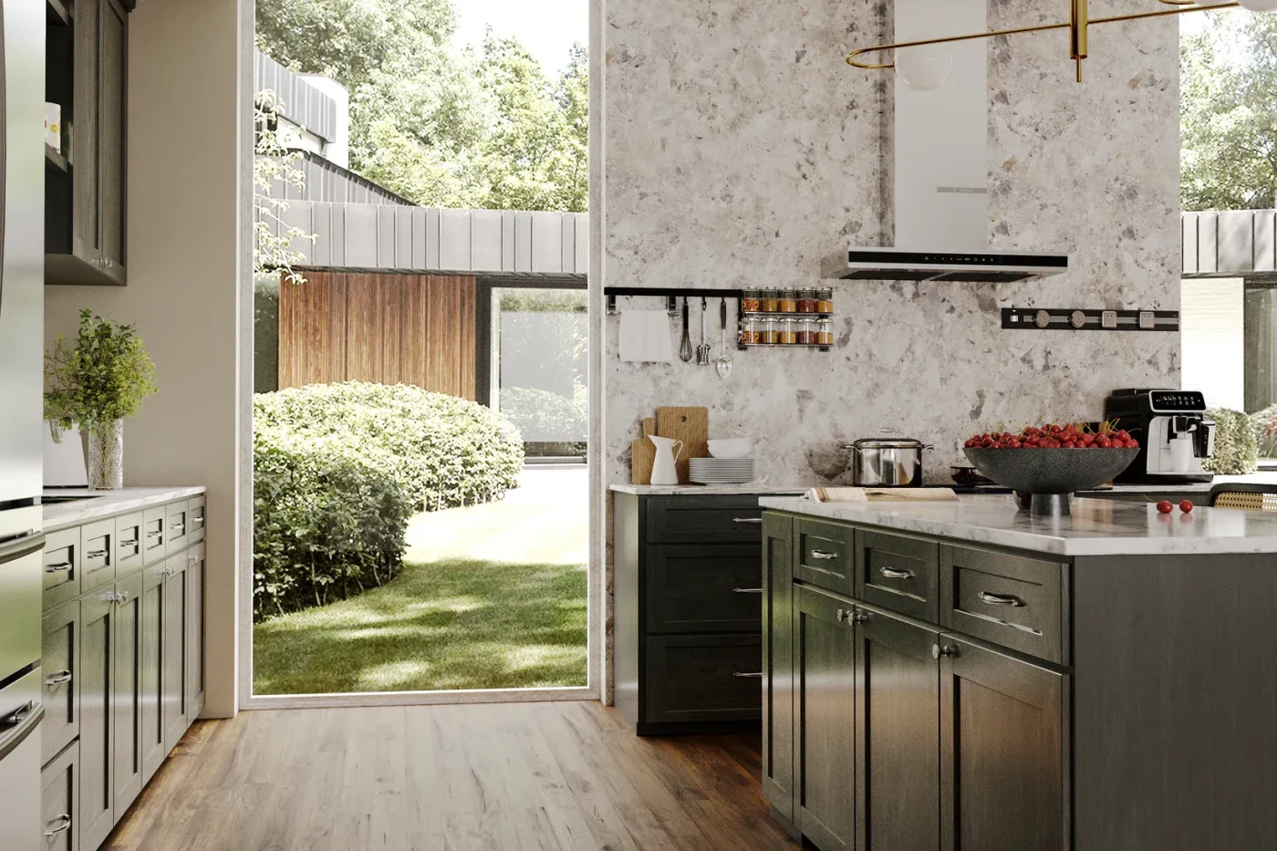 Storm Gray Shaker Cabinets 3